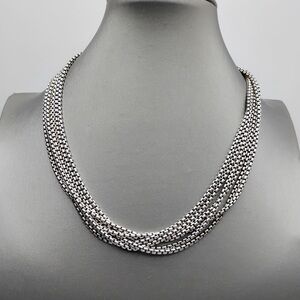 David Yurman 6 Row Box Chain Necklace W Gold